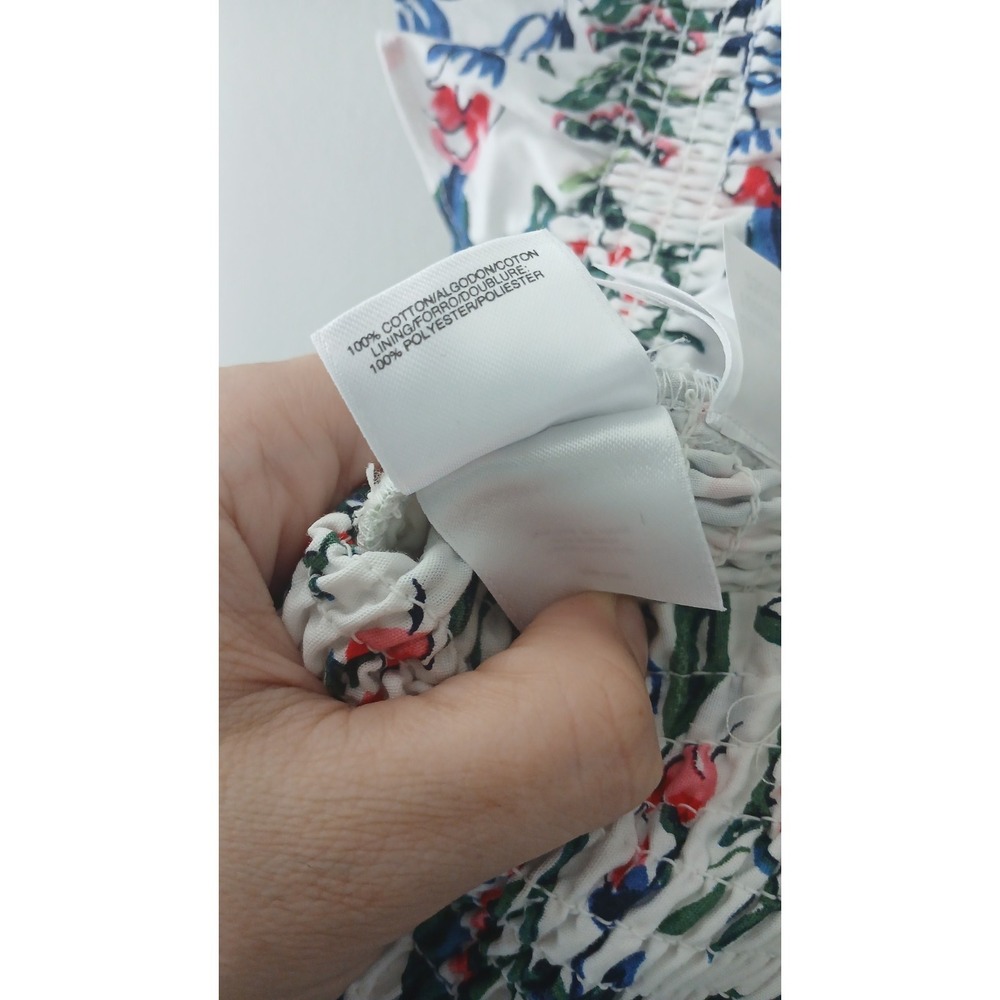 Anne Klein Women's Size Large Floral Smocked Midi Dress Flutter Sleeve NWT $139! - Picture 12 of 16